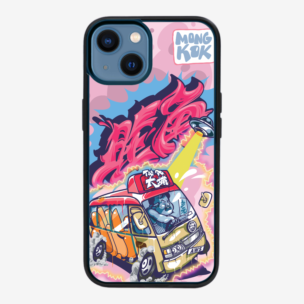 Red Minibus in Mong Kok Phone Case