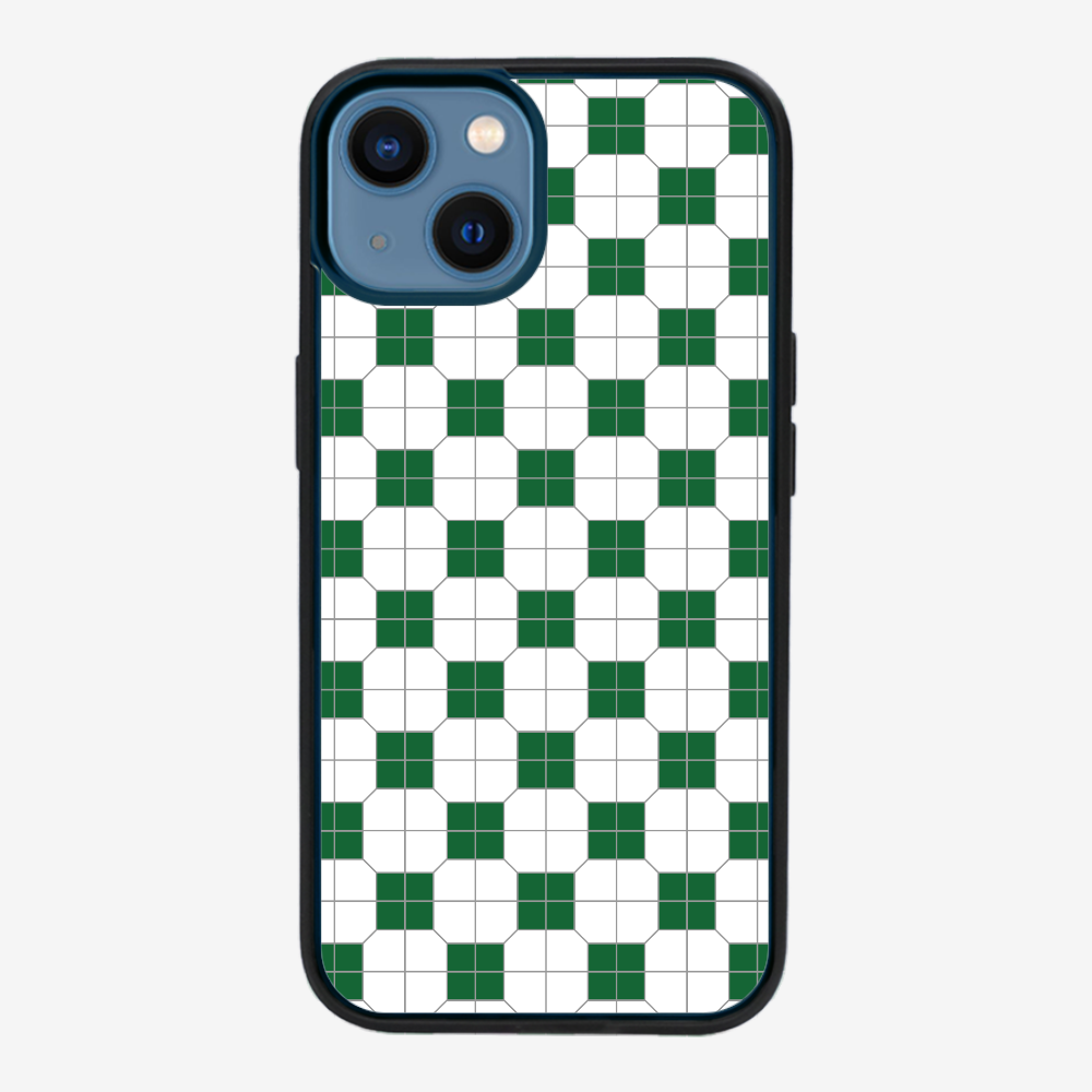 White-green Mosaic Tile Phone Case