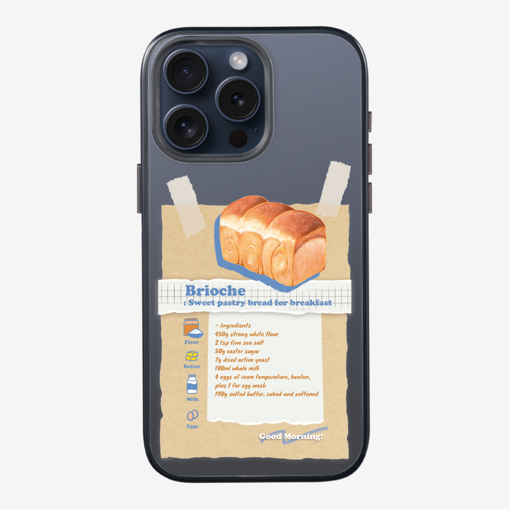 Brioche Bread Recipe Memo Phone Case