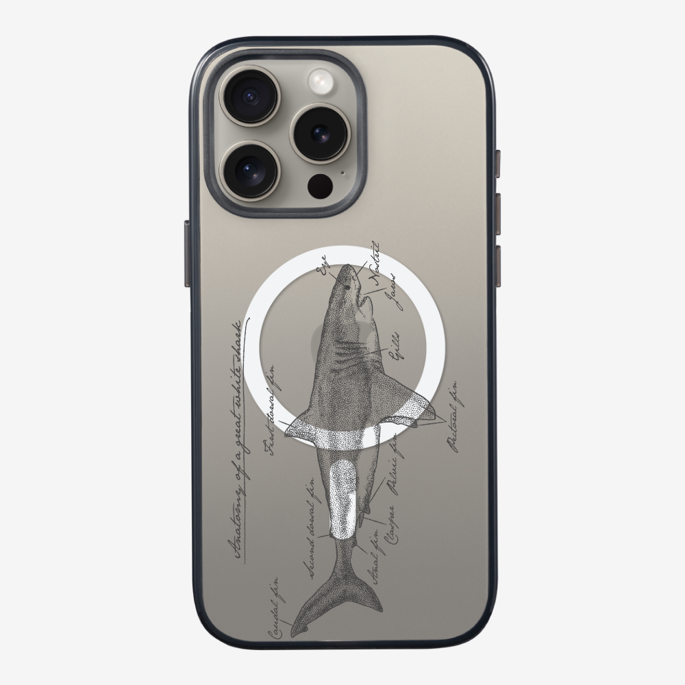 Anatomy of a Great White Shark Phone Case