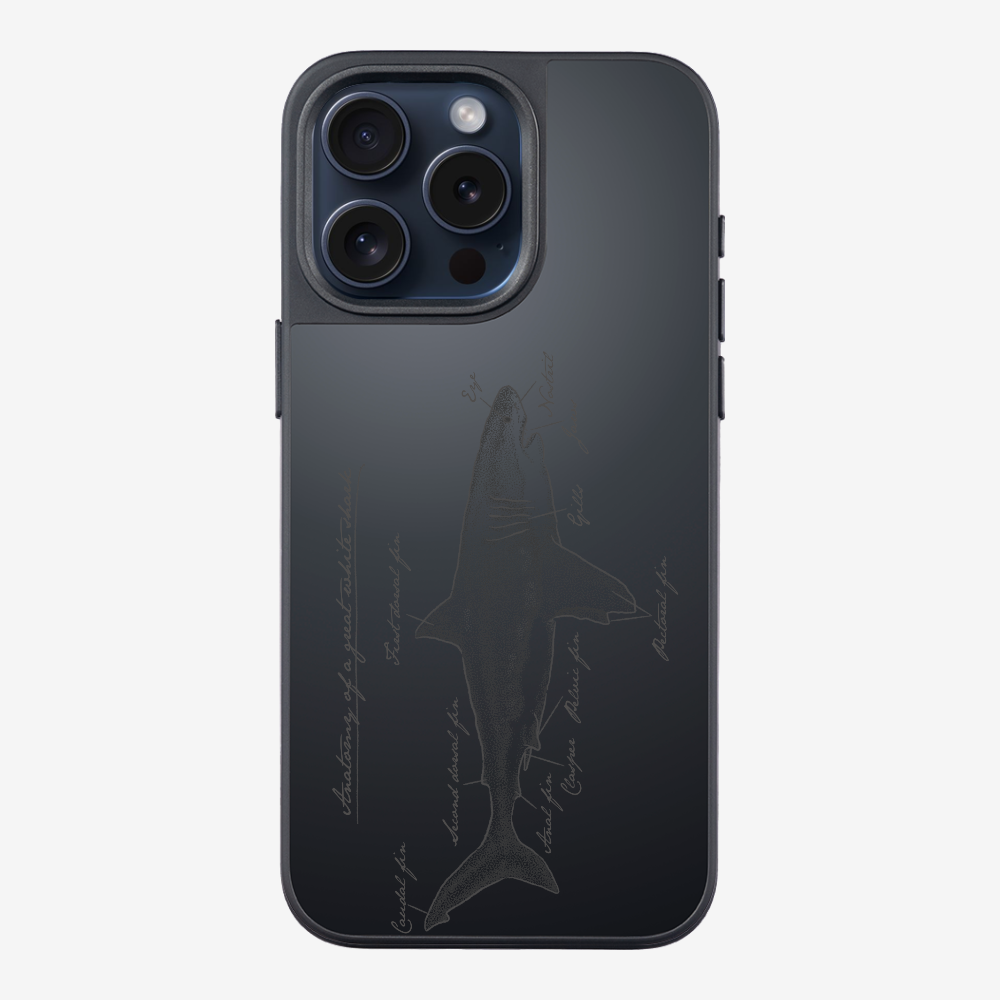 Anatomy of a Great White Shark Phone Case