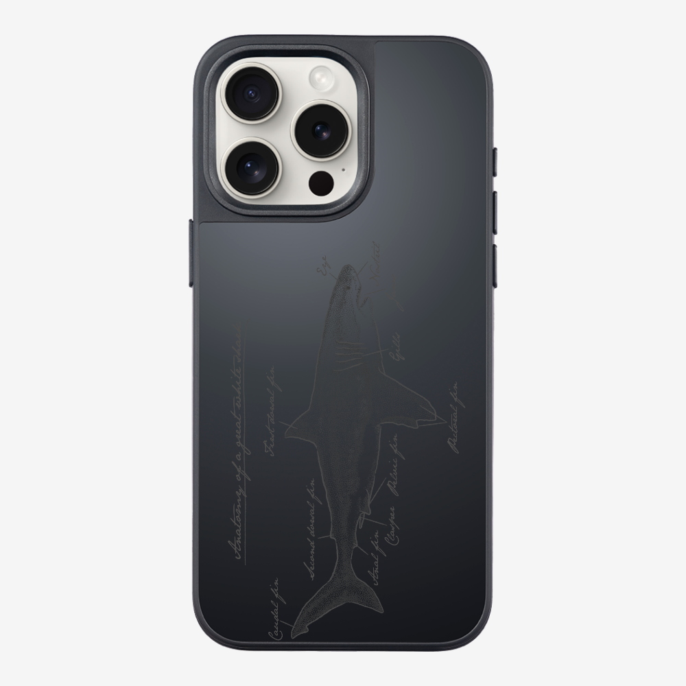 Anatomy of a Great White Shark Phone Case