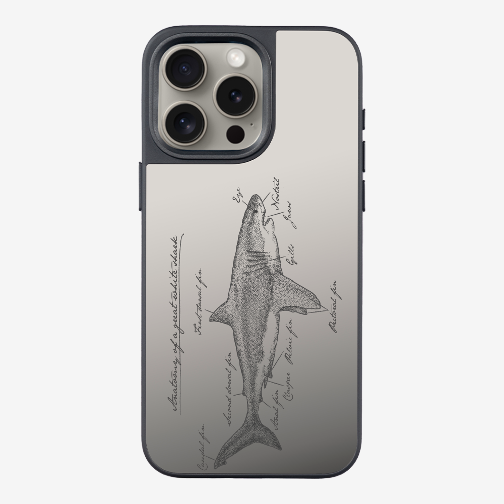 Anatomy of a Great White Shark Phone Case