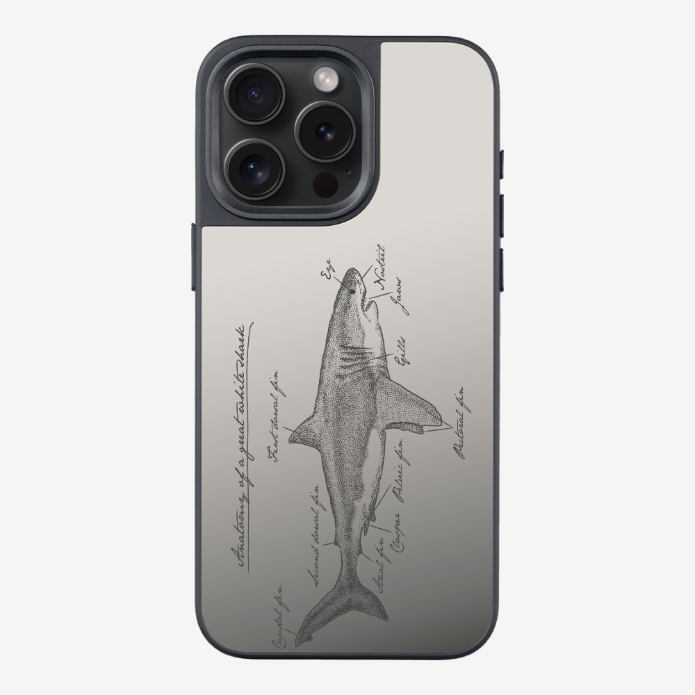 Anatomy of a Great White Shark Phone Case