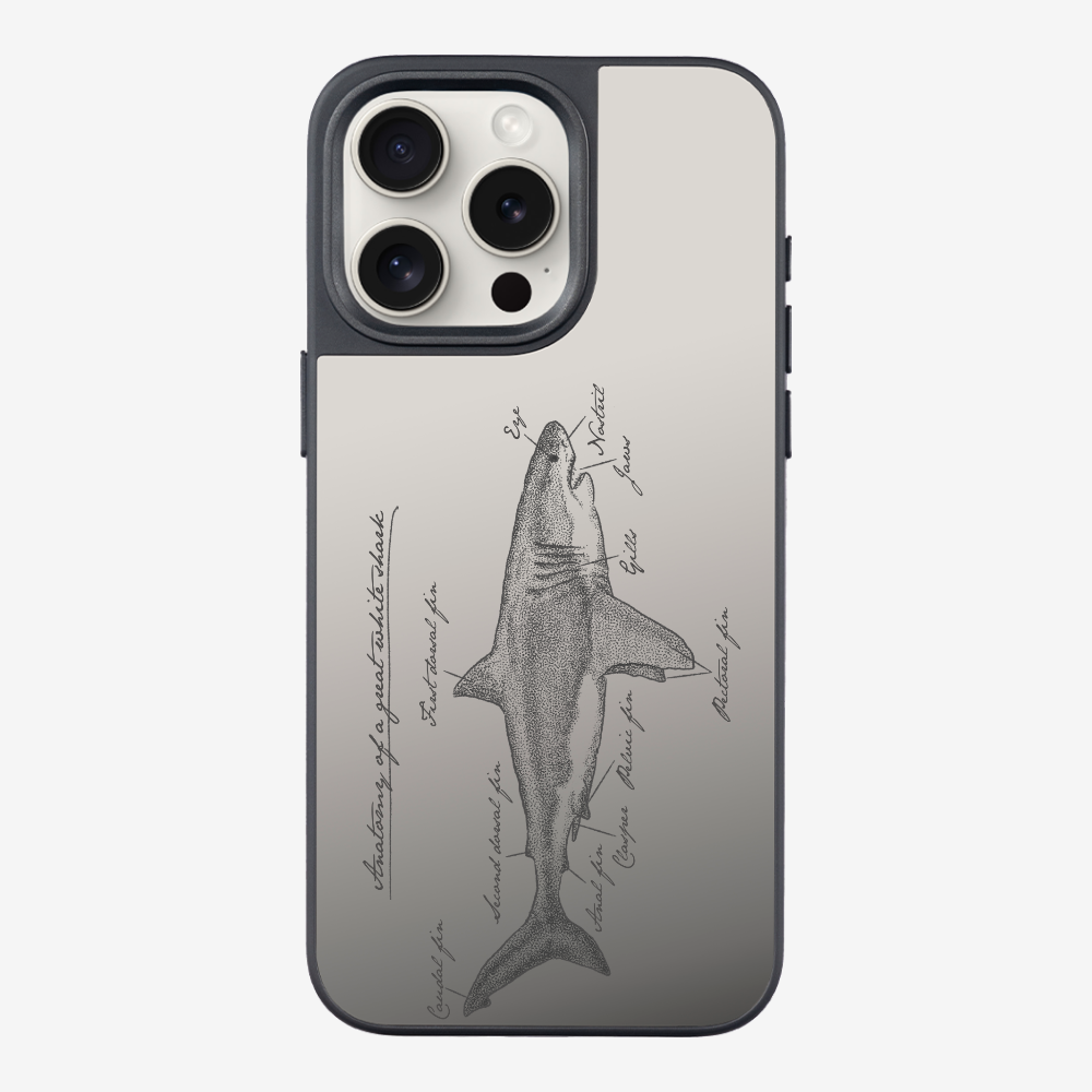 Anatomy of a Great White Shark Phone Case