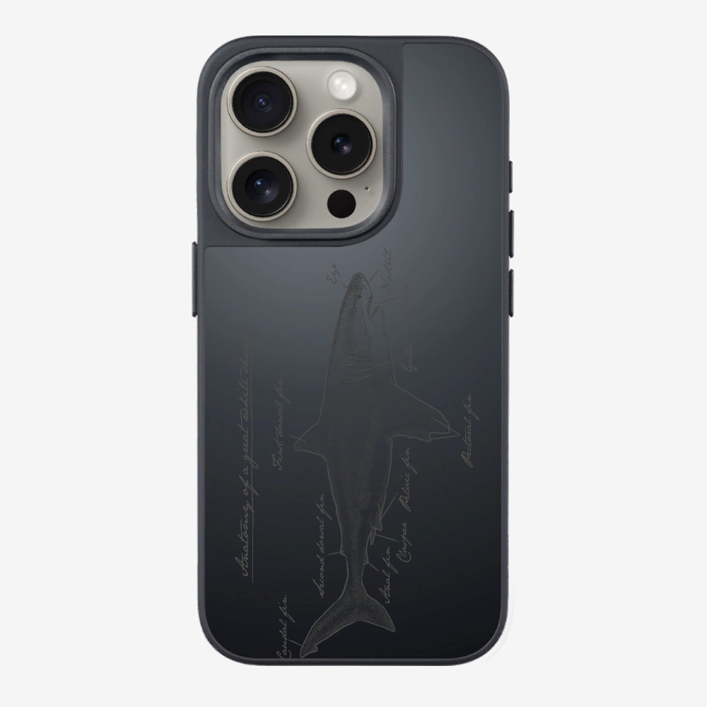 Anatomy of a Great White Shark Phone Case