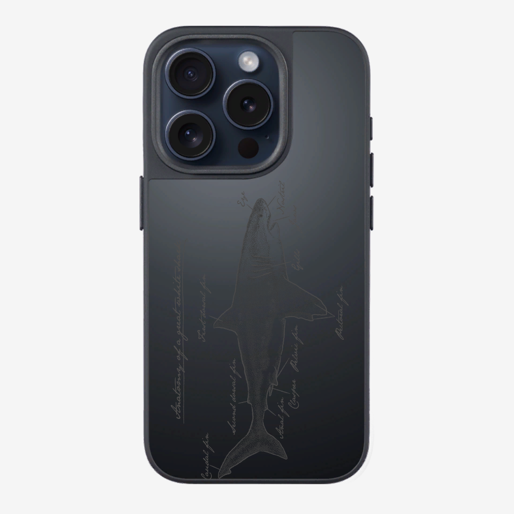 Anatomy of a Great White Shark Phone Case