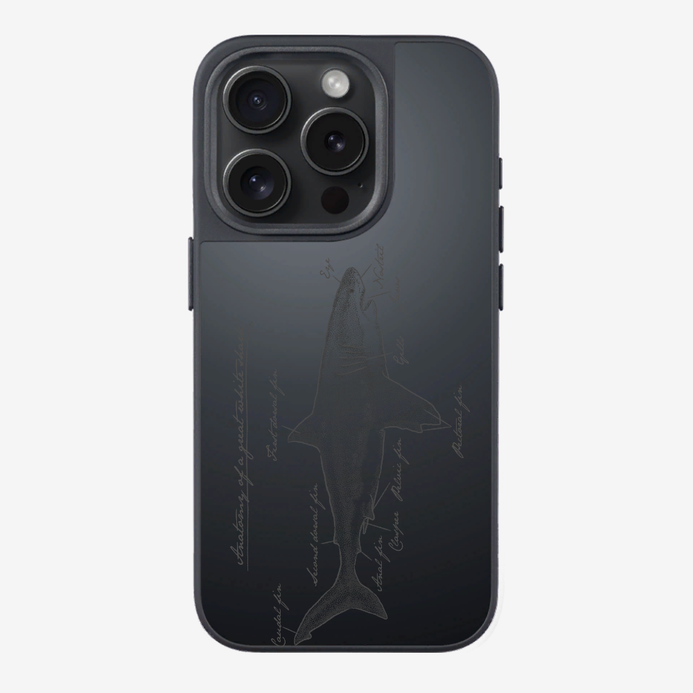 Anatomy of a Great White Shark Phone Case