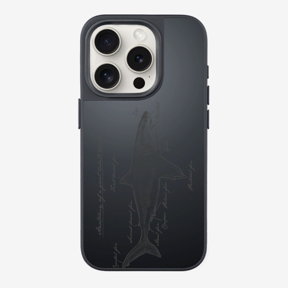 Anatomy of a Great White Shark Phone Case