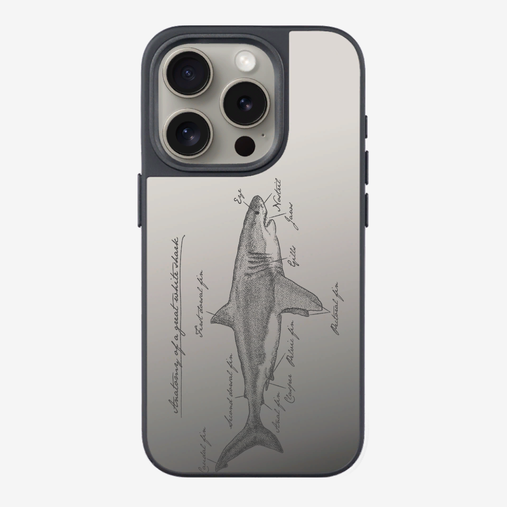 Anatomy of a Great White Shark Phone Case