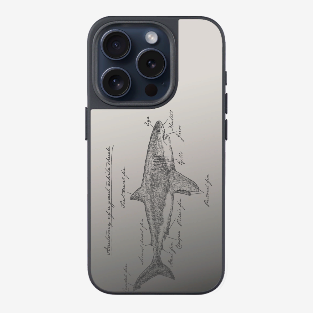 Anatomy of a Great White Shark Phone Case