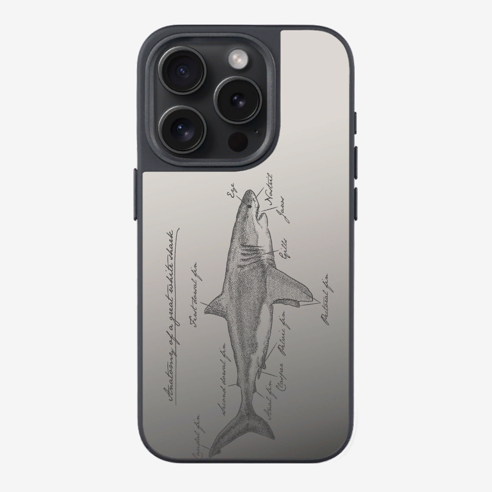 Anatomy of a Great White Shark Phone Case