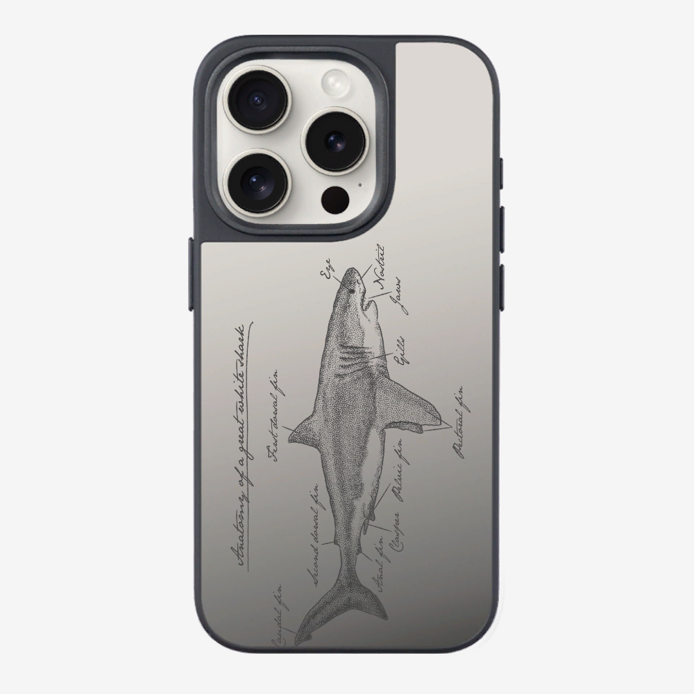 Anatomy of a Great White Shark Phone Case