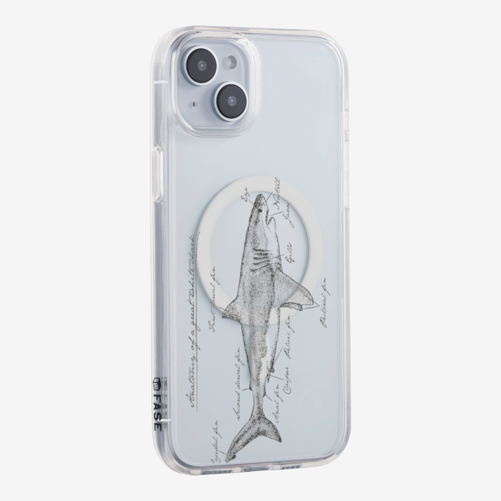 Anatomy of a Great White Shark Phone Case