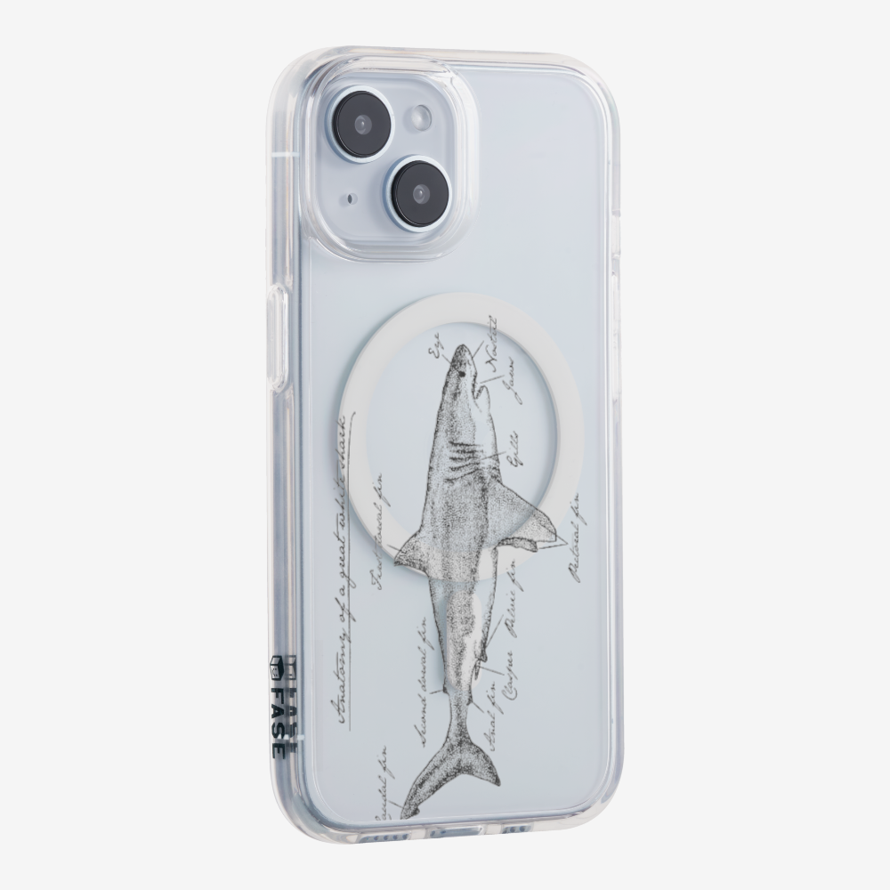 Anatomy of a Great White Shark Phone Case