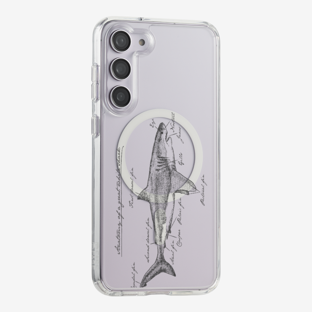 Anatomy of a Great White Shark Phone Case