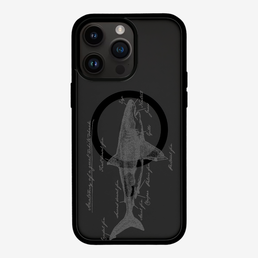 Anatomy of a Great White Shark Phone Case