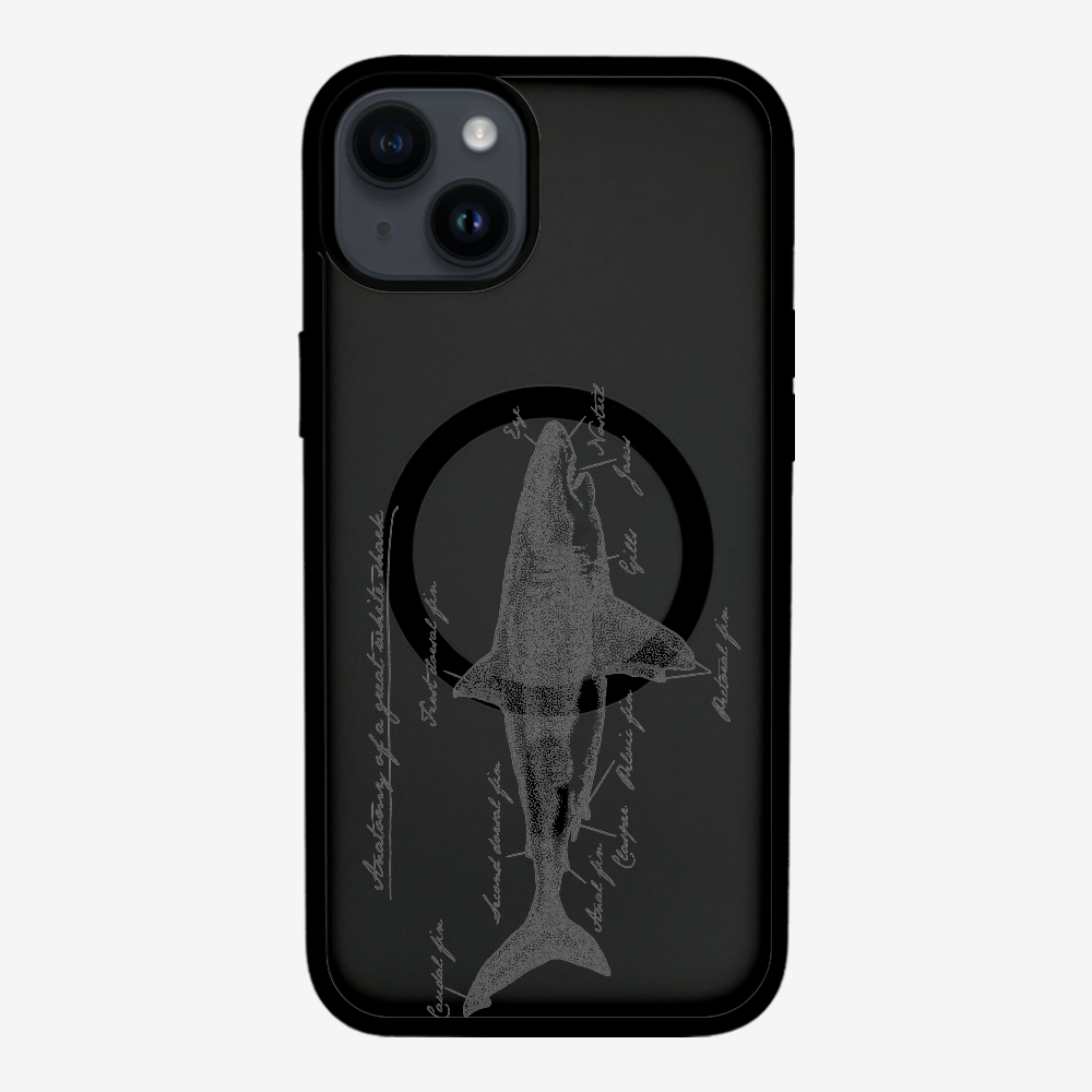 Anatomy of a Great White Shark Phone Case