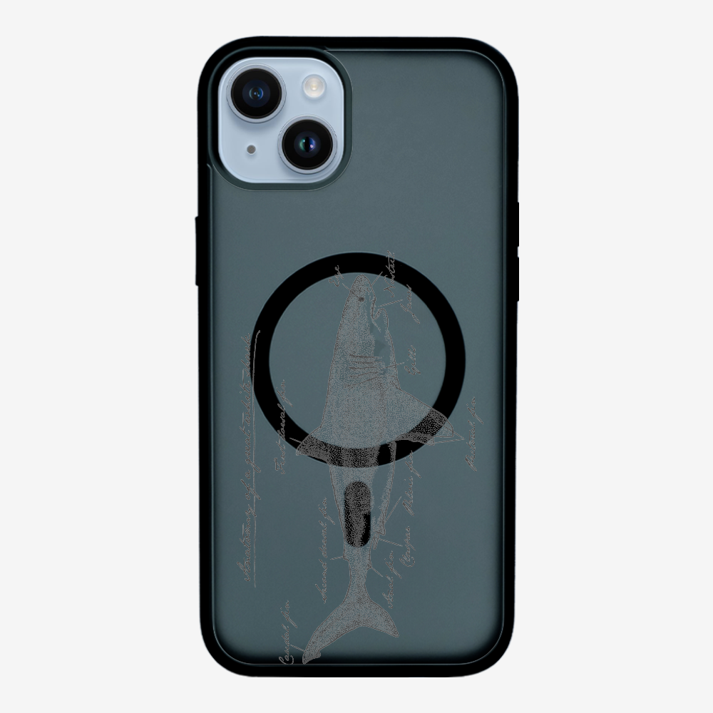 Anatomy of a Great White Shark Phone Case