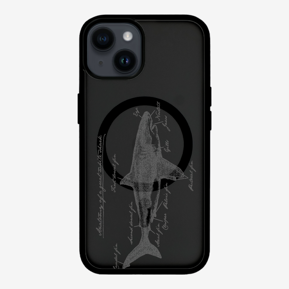 Anatomy of a Great White Shark Phone Case