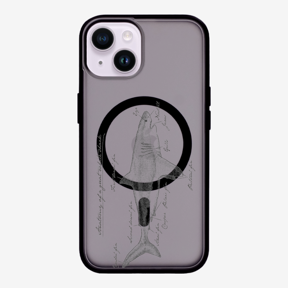 Anatomy of a Great White Shark Phone Case