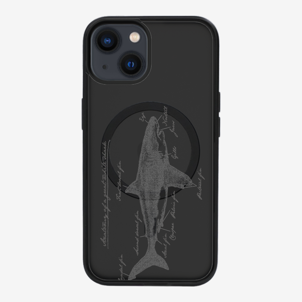 Anatomy of a Great White Shark Phone Case