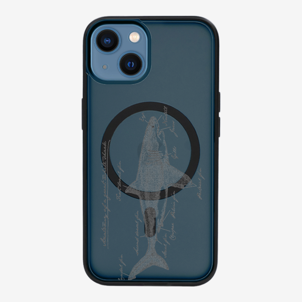 Anatomy of a Great White Shark Phone Case