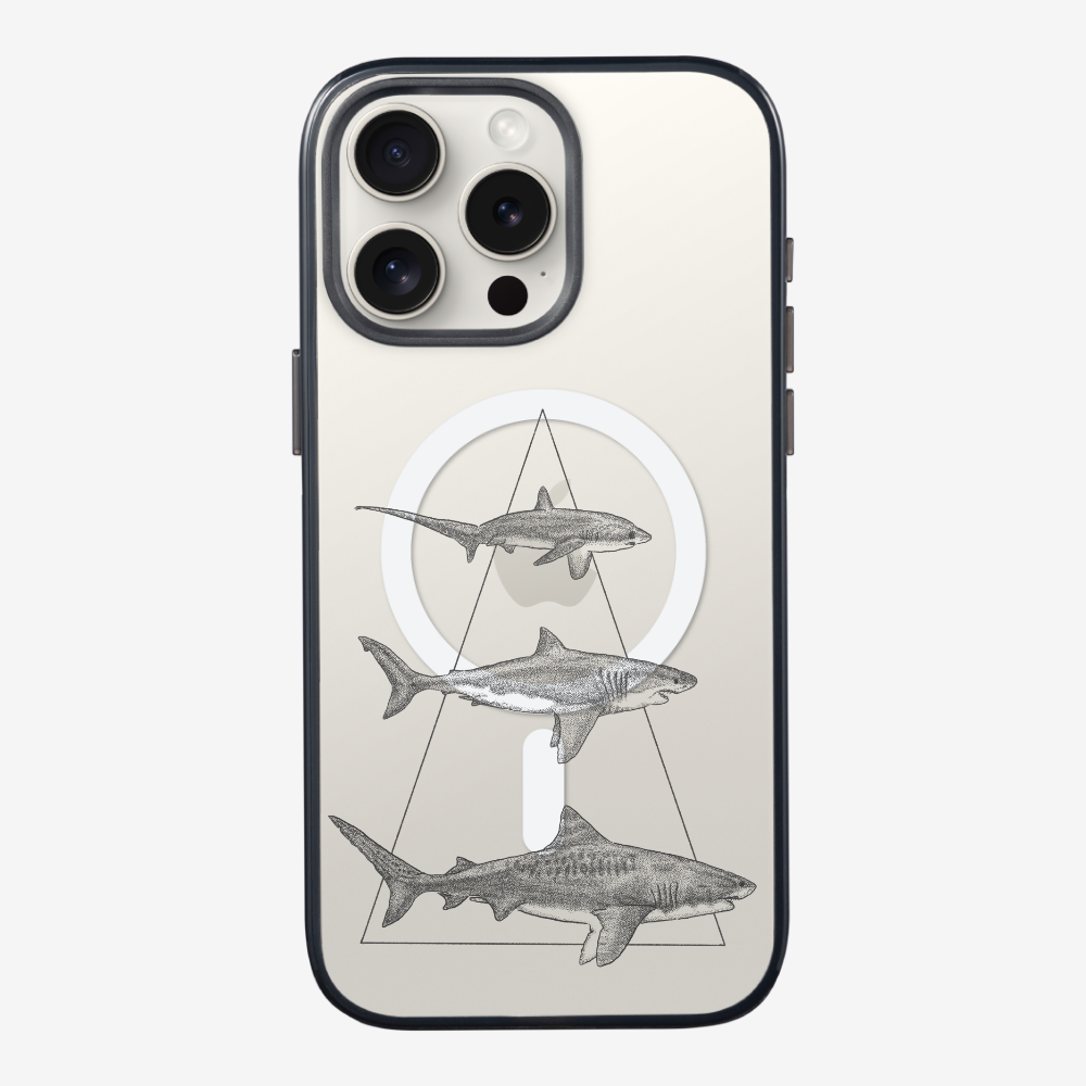 Illustration of Sharks Phone Case