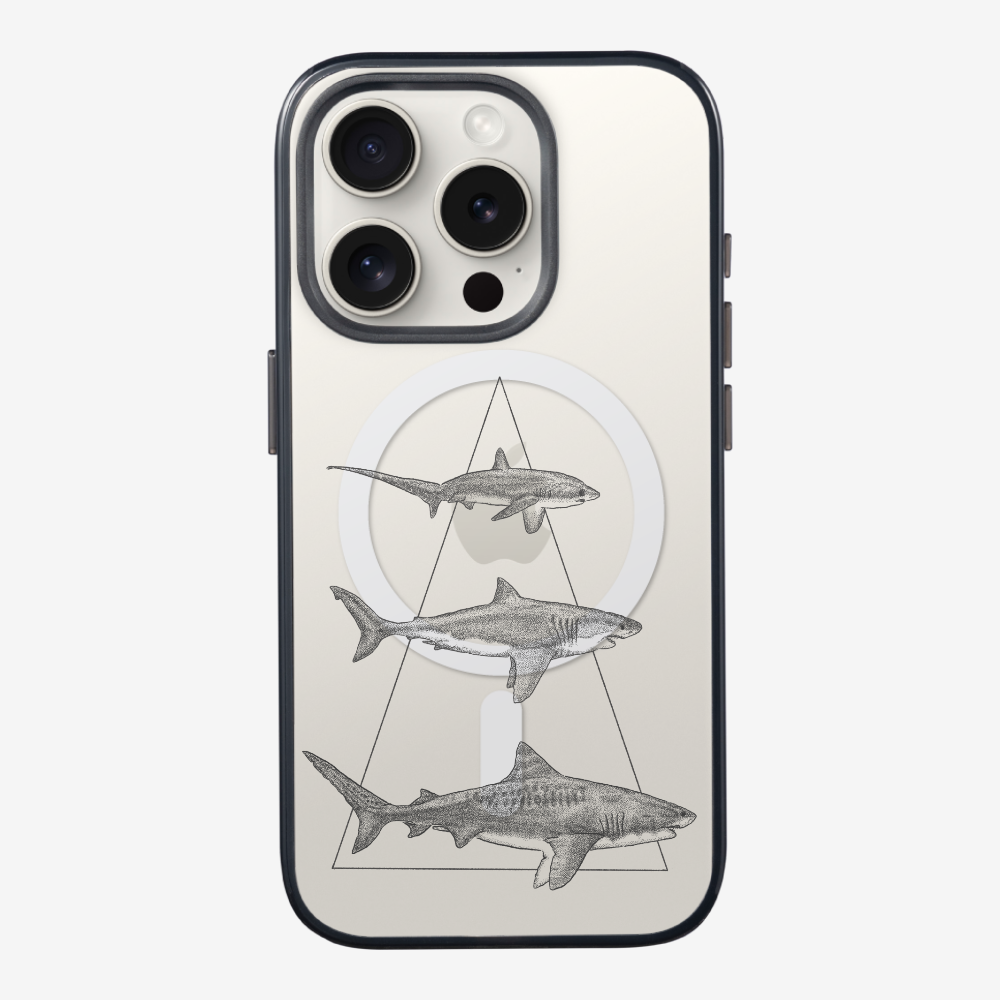 Illustration of Sharks Phone Case