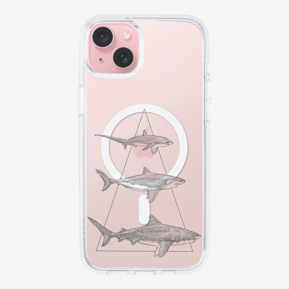 Illustration of Sharks Phone Case