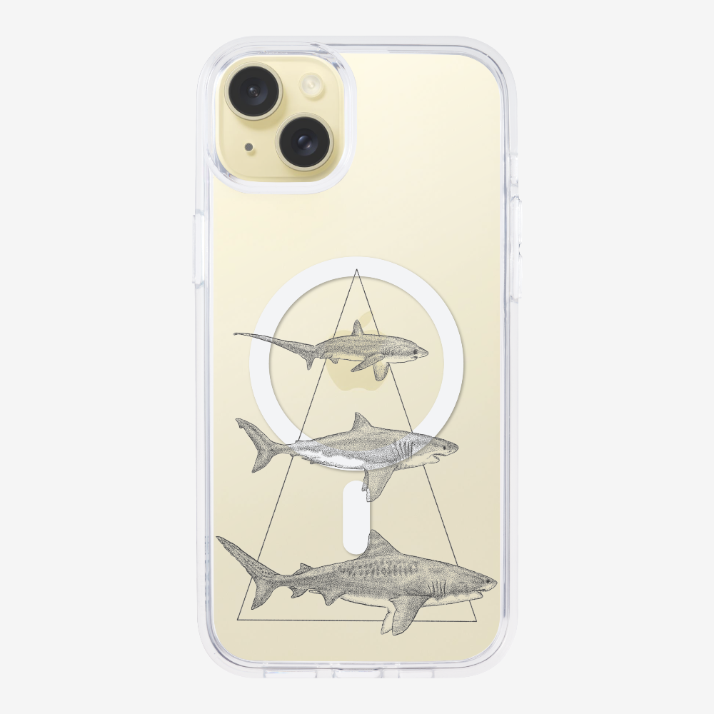 Illustration of Sharks Phone Case