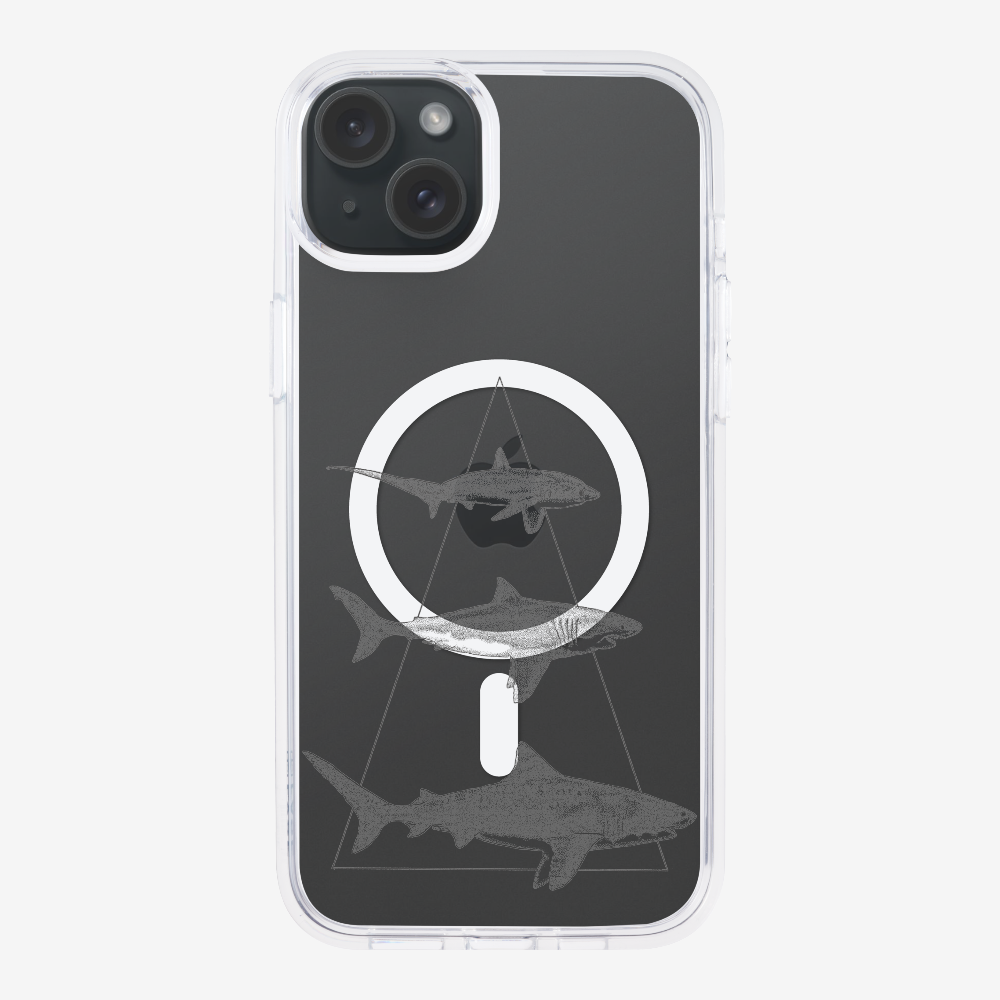 Illustration of Sharks Phone Case