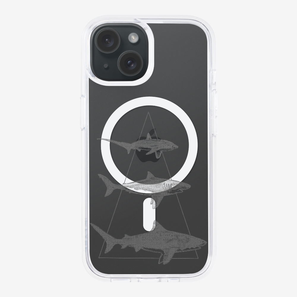 Illustration of Sharks Phone Case