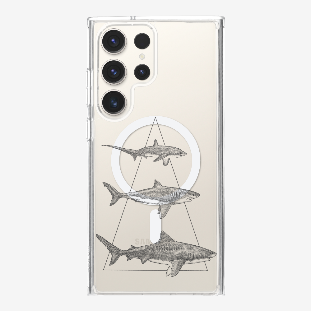 Illustration of Sharks Phone Case