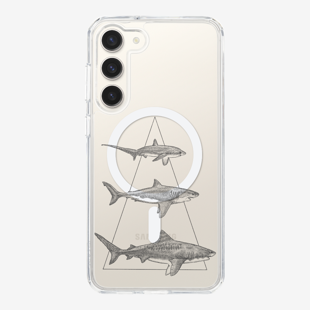 Illustration of Sharks Phone Case