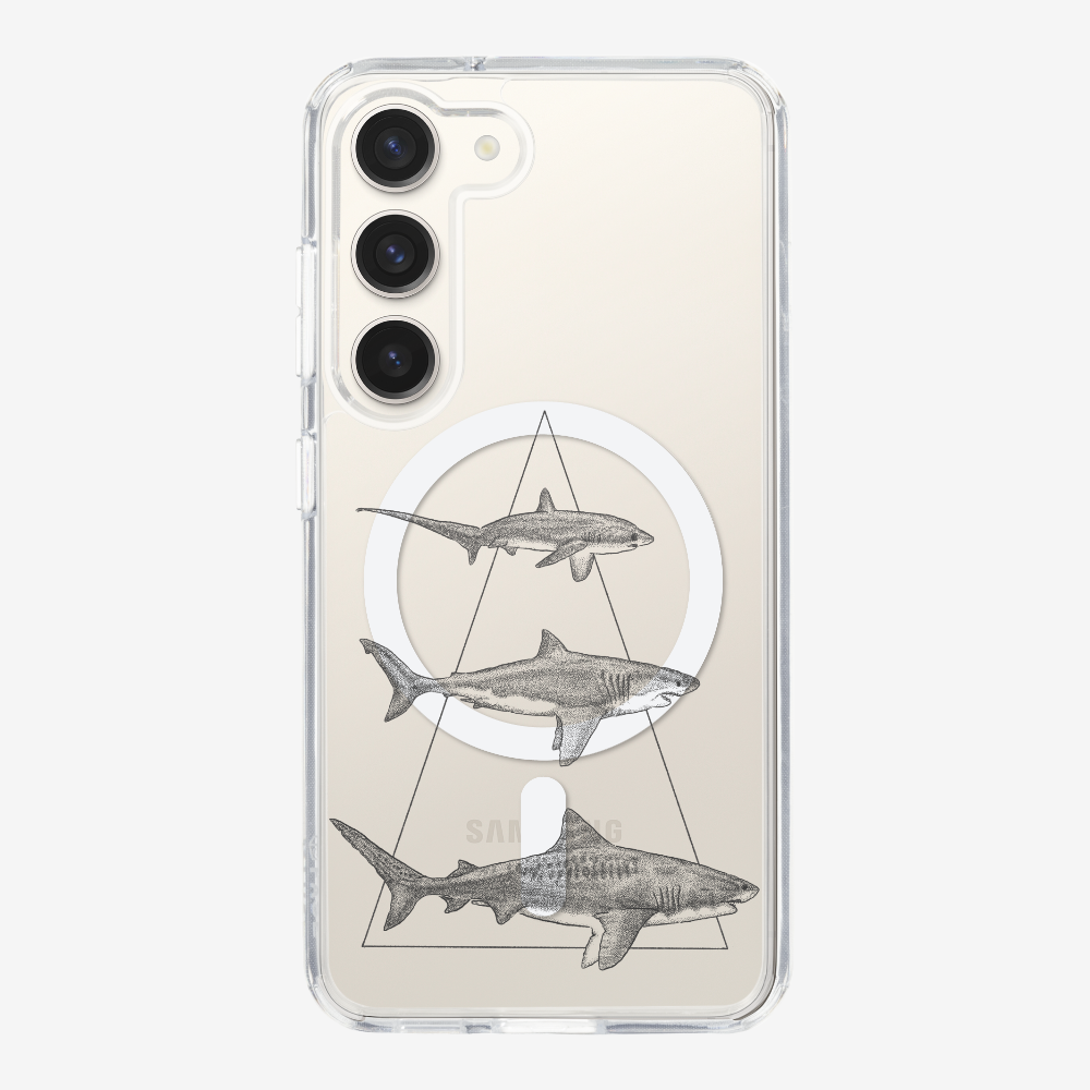 Illustration of Sharks Phone Case