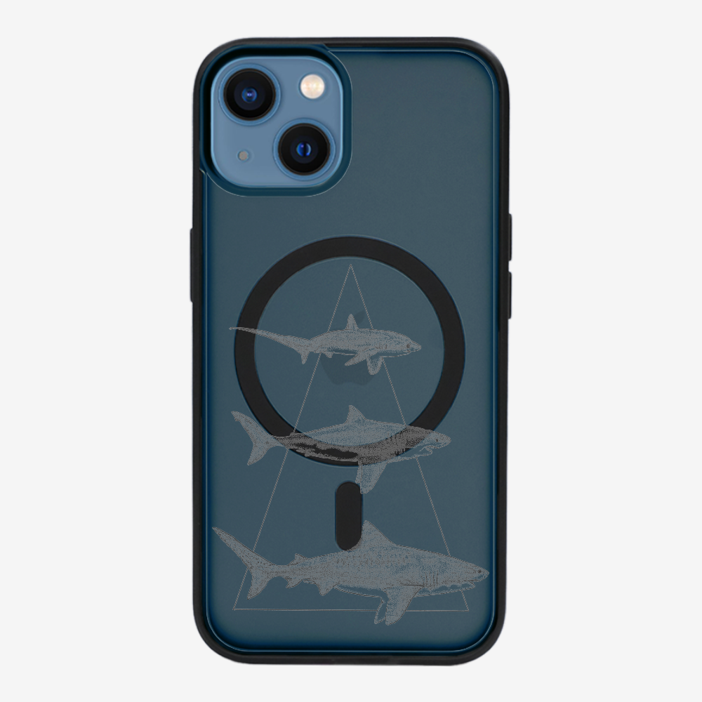 Illustration of Sharks Phone Case