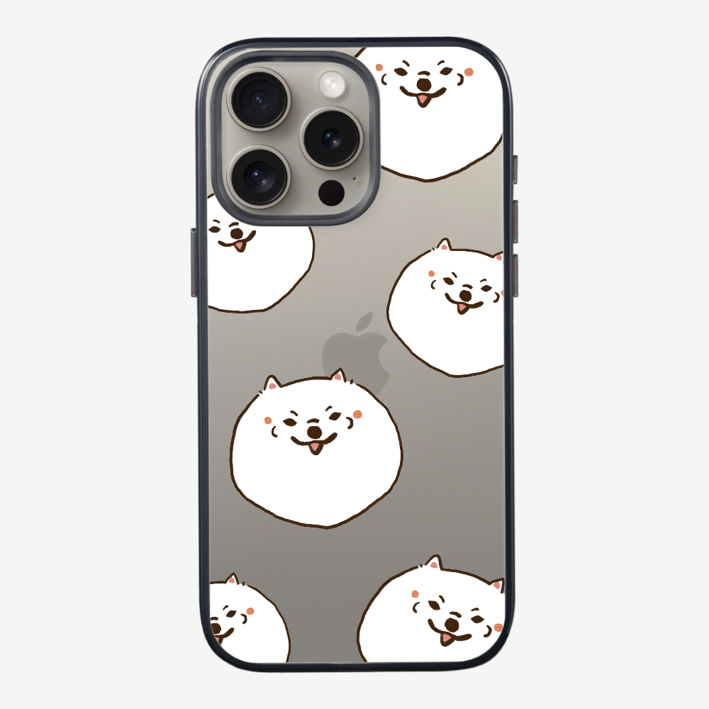 White Pomeranian Wonderland Phone Case