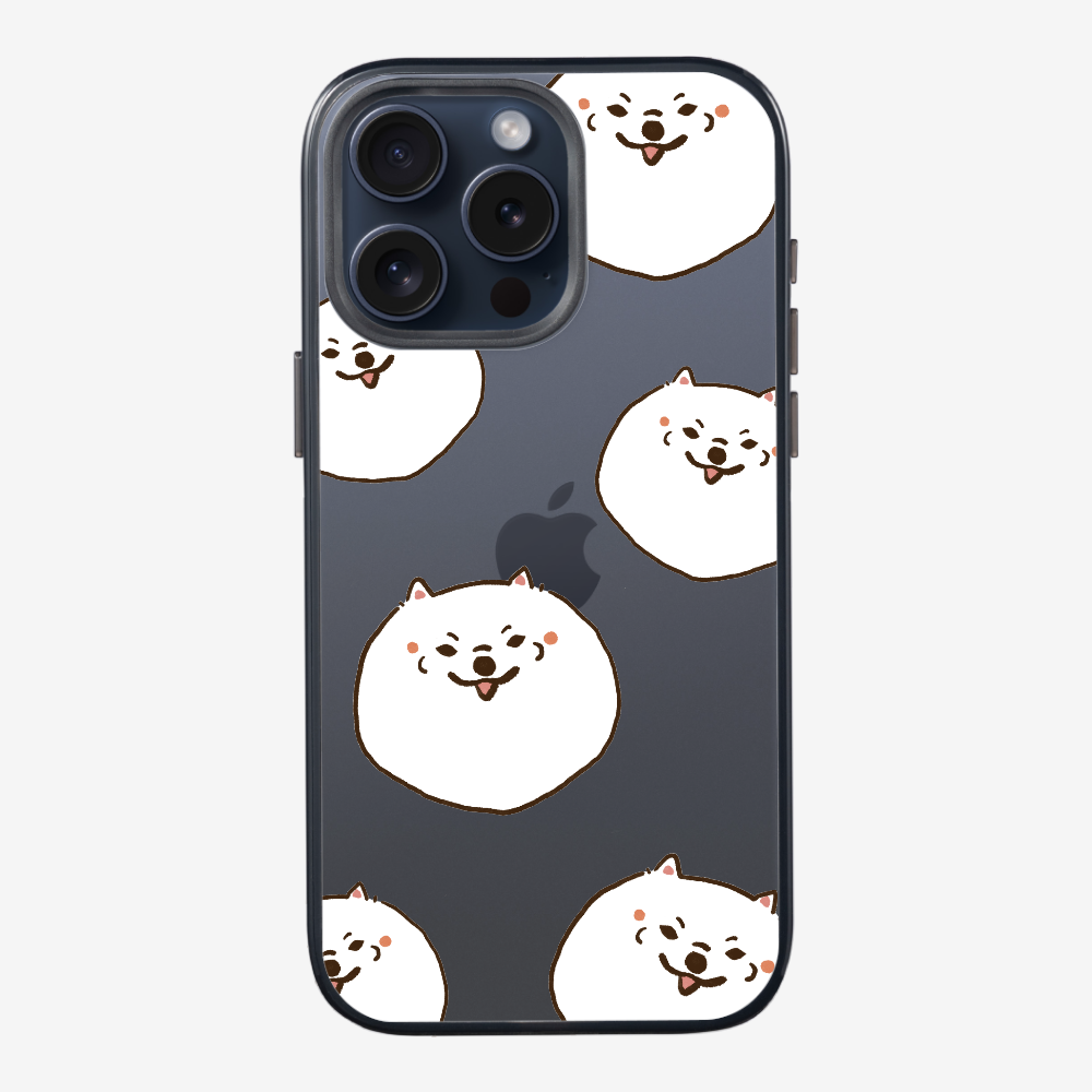 White Pomeranian Wonderland Phone Case