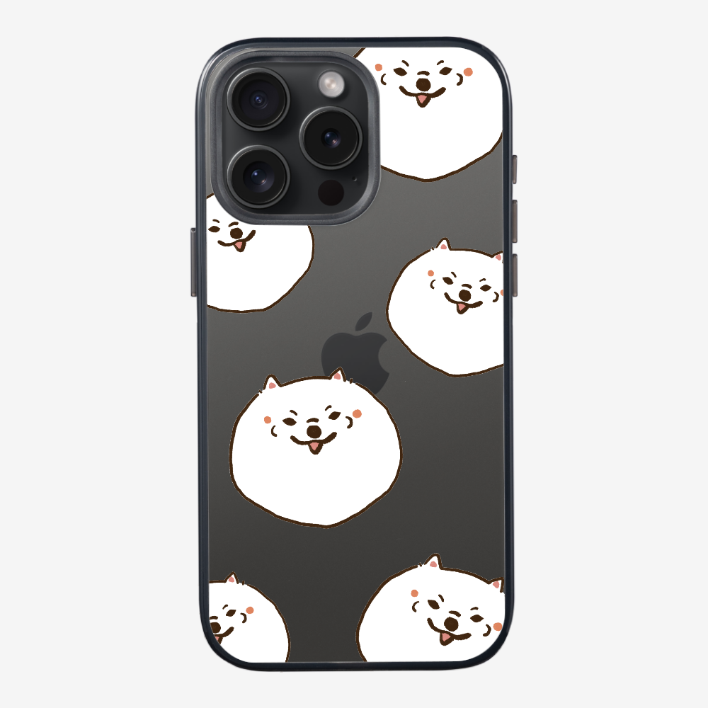 White Pomeranian Wonderland Phone Case