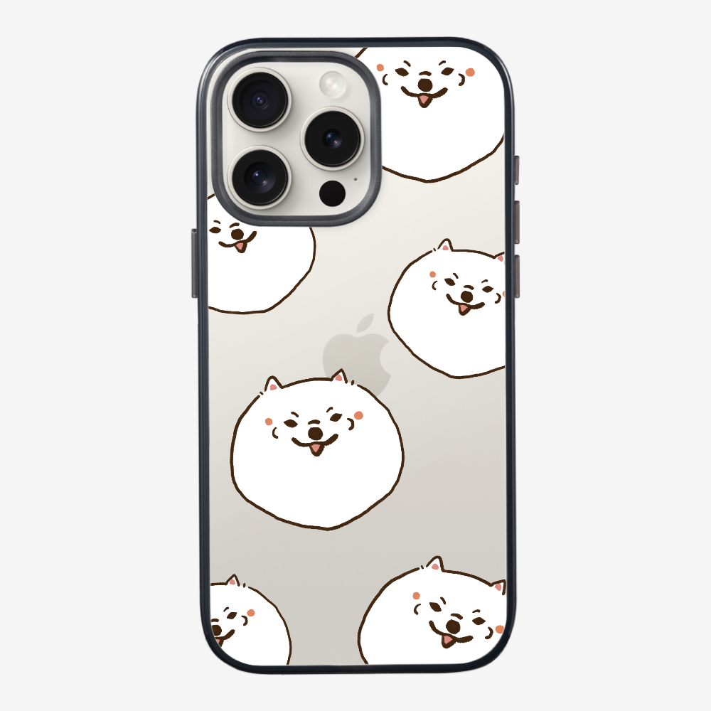 White Pomeranian Wonderland Phone Case