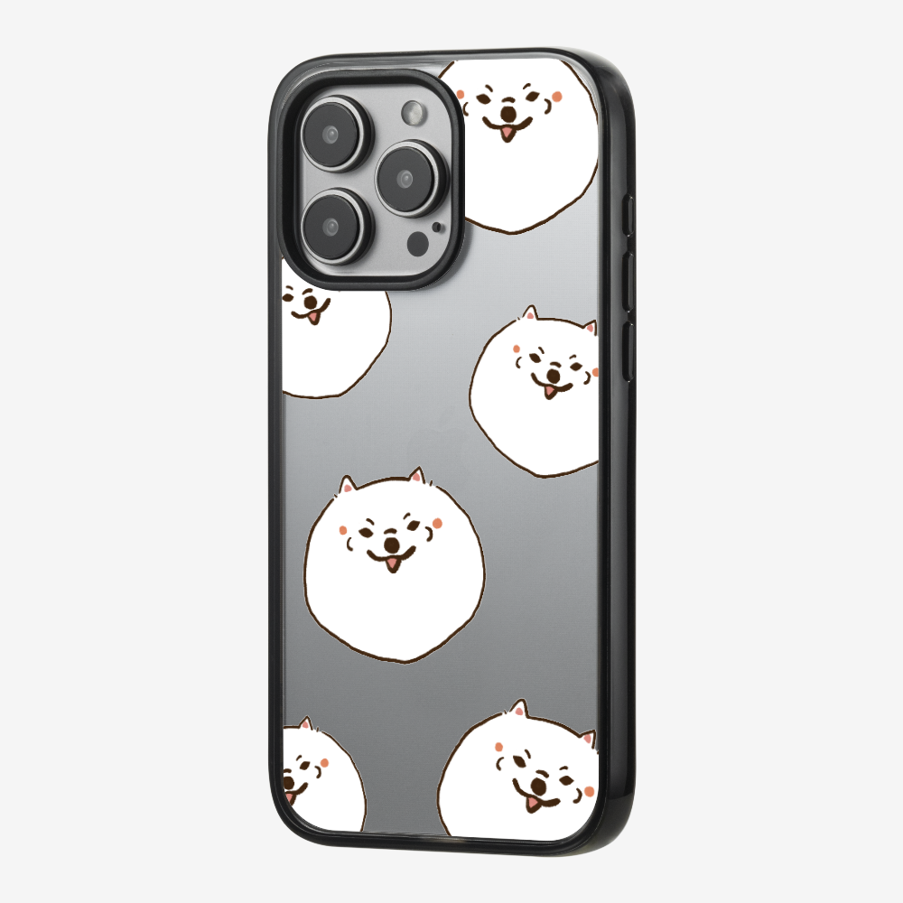 White Pomeranian Wonderland Phone Case