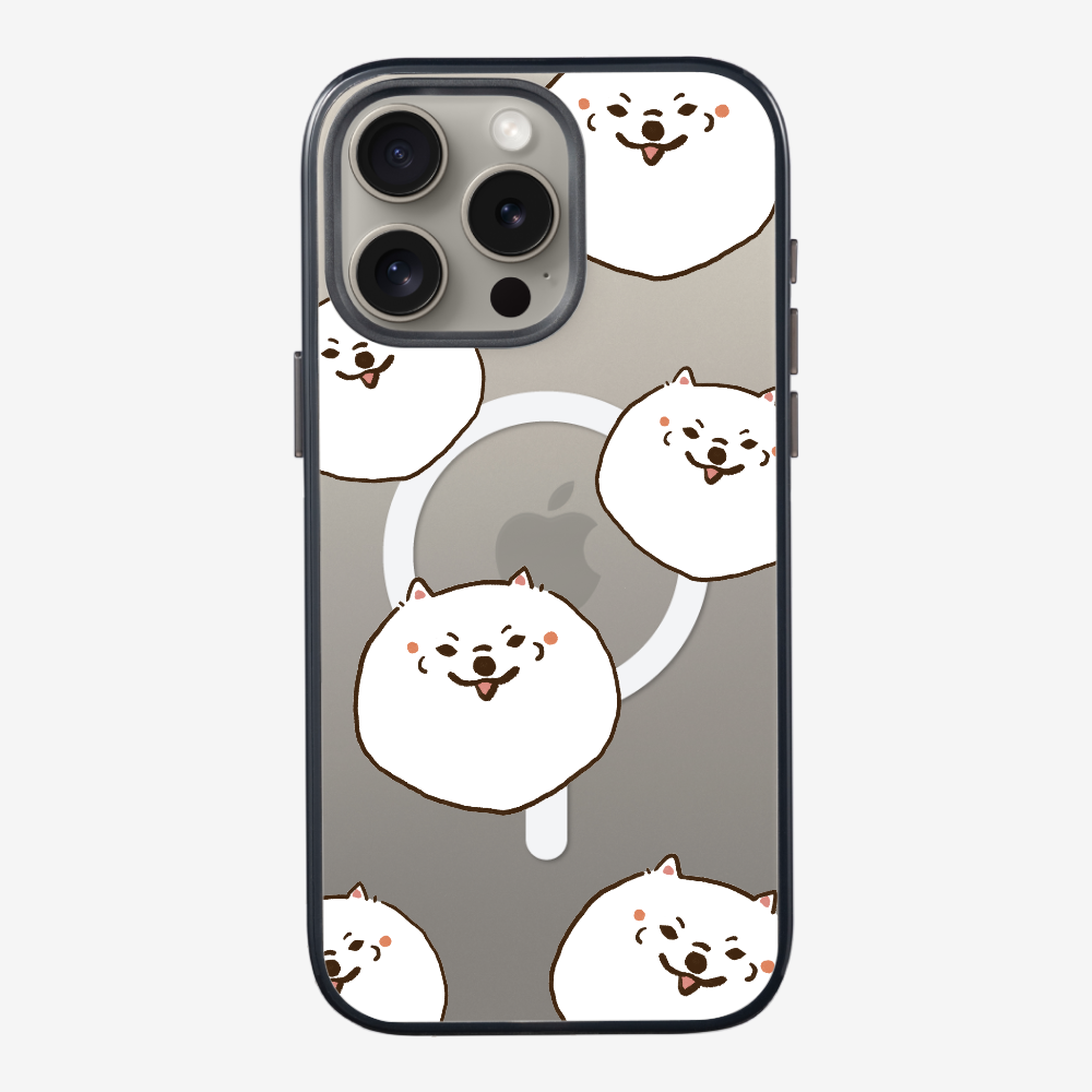 White Pomeranian Wonderland Phone Case