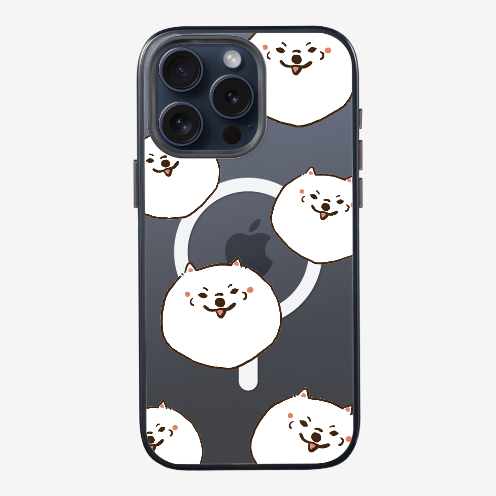 White Pomeranian Wonderland Phone Case