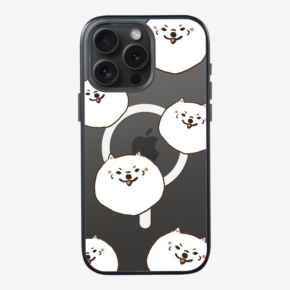 White Pomeranian Wonderland Phone Case