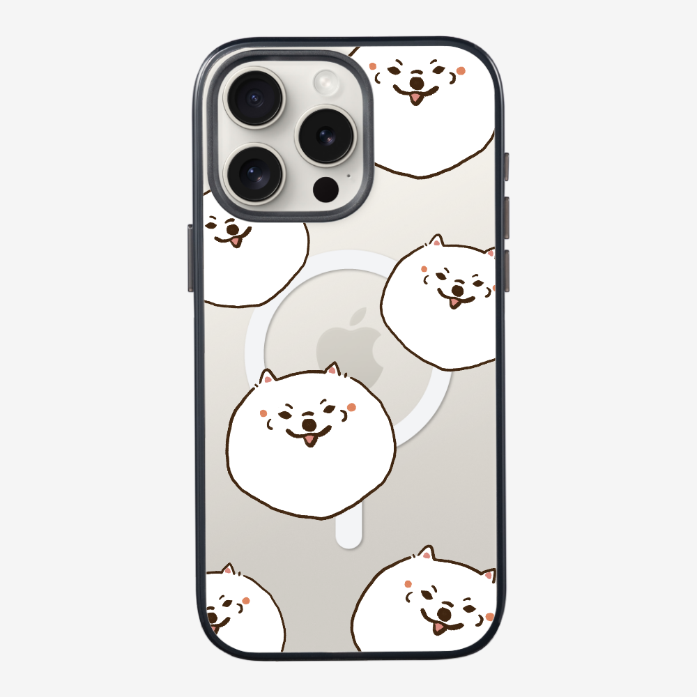 White Pomeranian Wonderland Phone Case