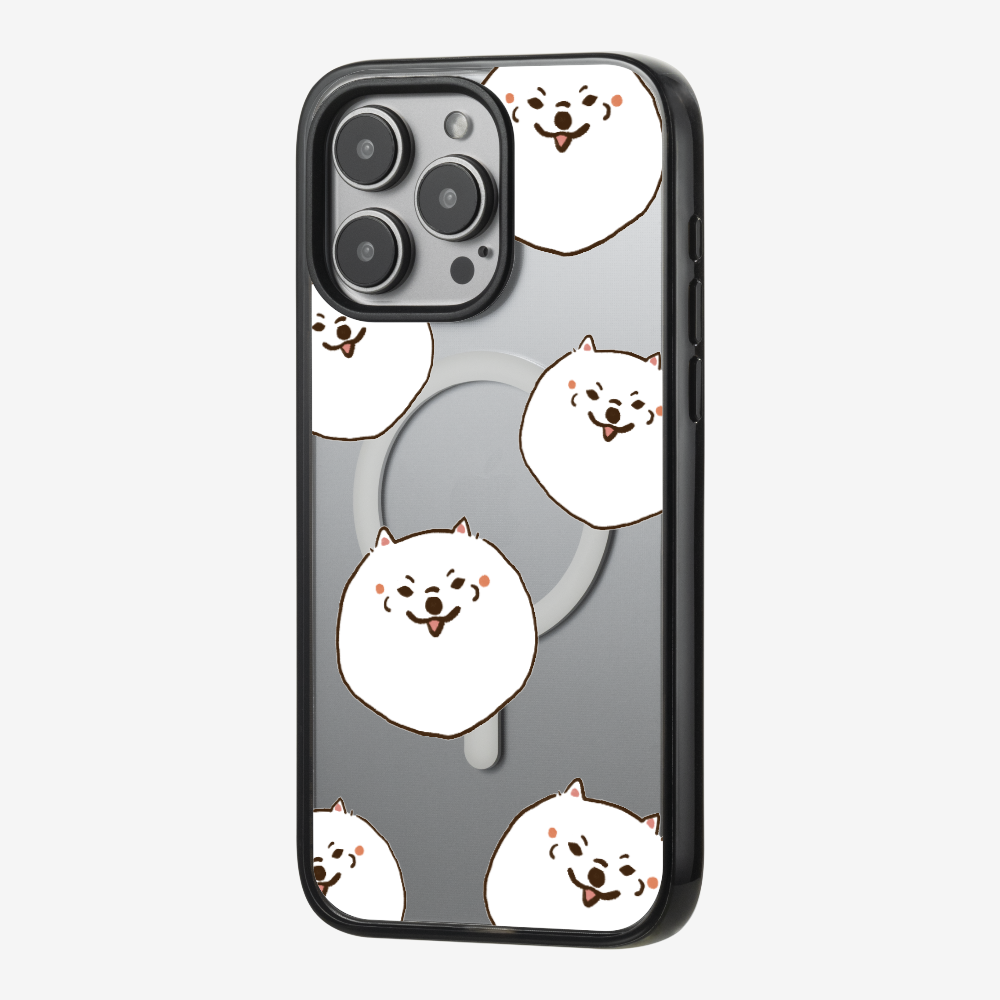 White Pomeranian Wonderland Phone Case