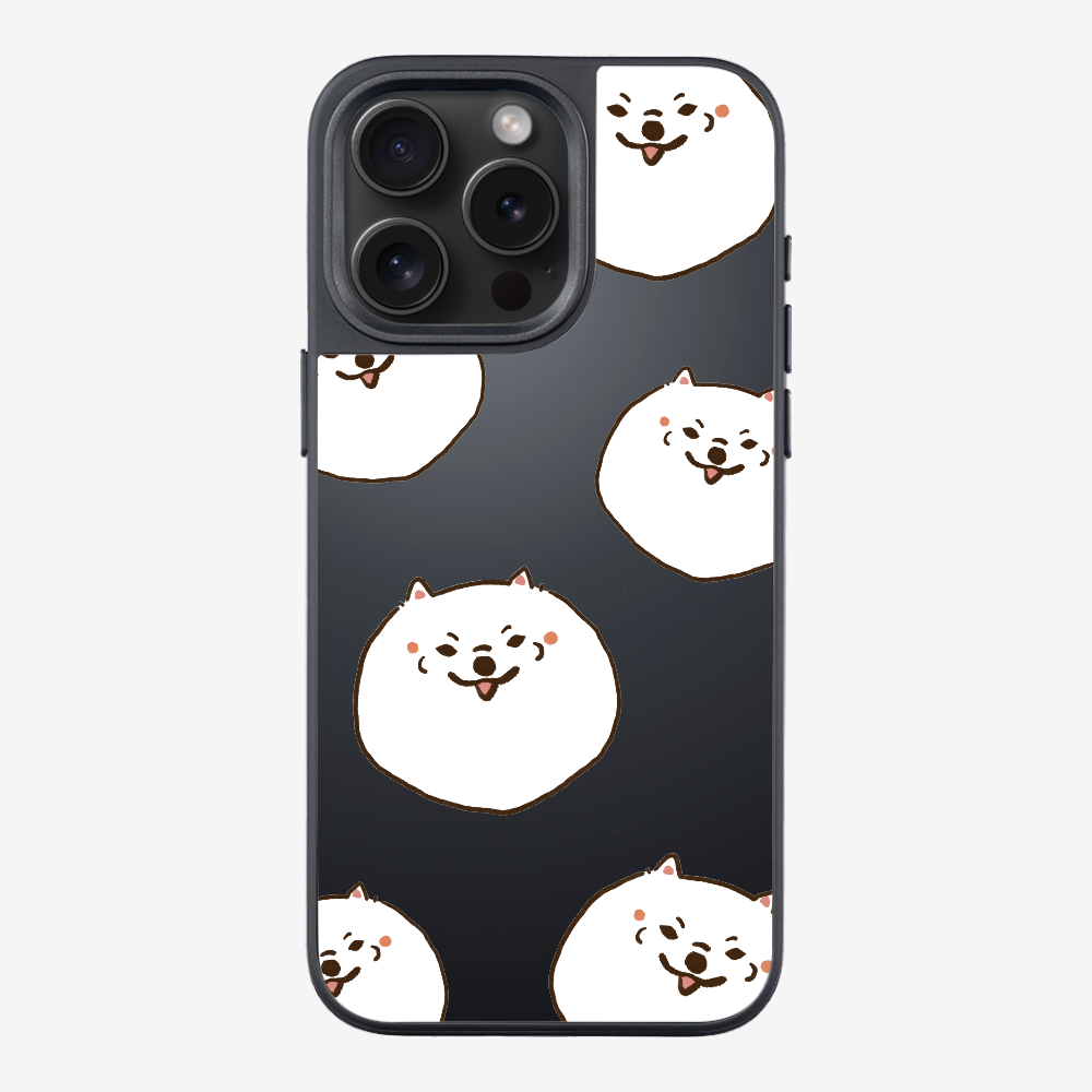 White Pomeranian Wonderland Phone Case