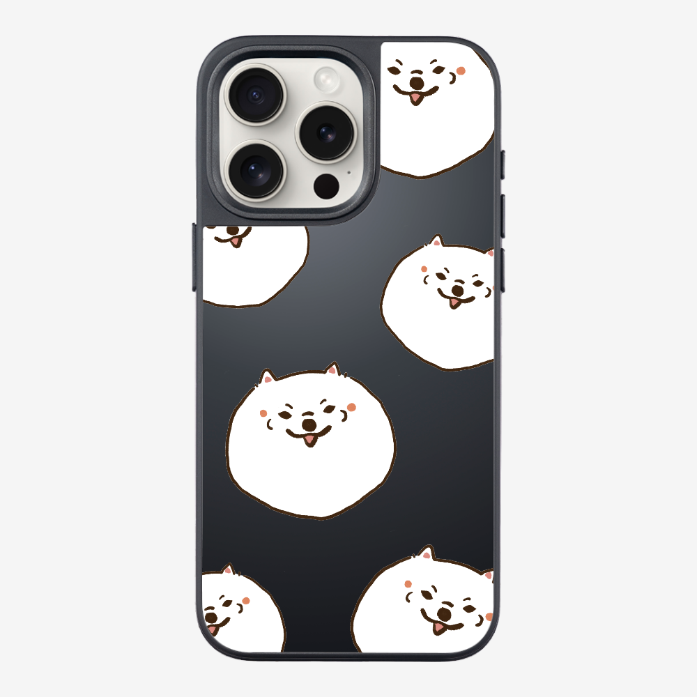 White Pomeranian Wonderland Phone Case