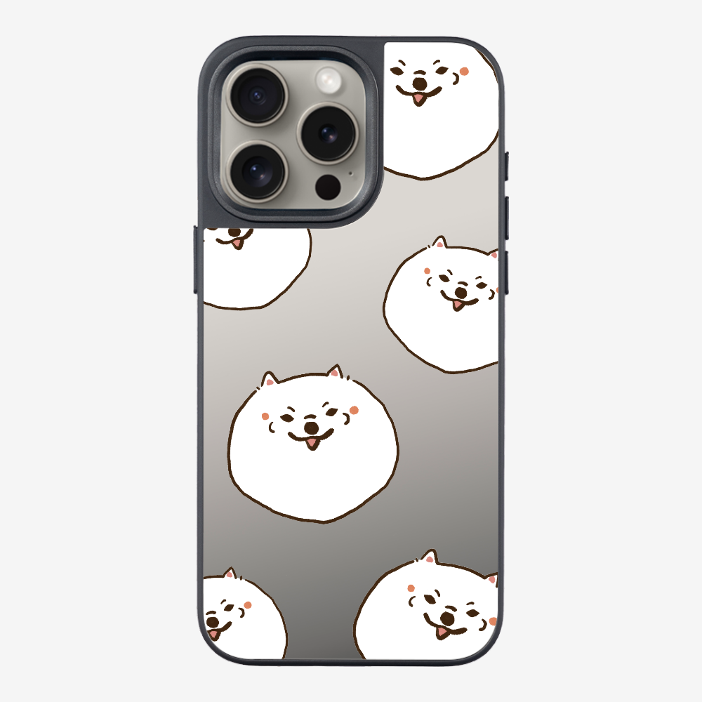 White Pomeranian Wonderland Phone Case